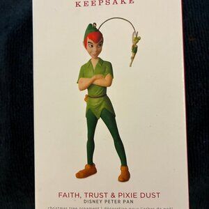 Hallmark 2018 Disney  Peter Pan  Faith, Trust & Pixie Dust Ornament NEW